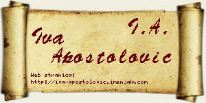 Iva Apostolović vizit kartica